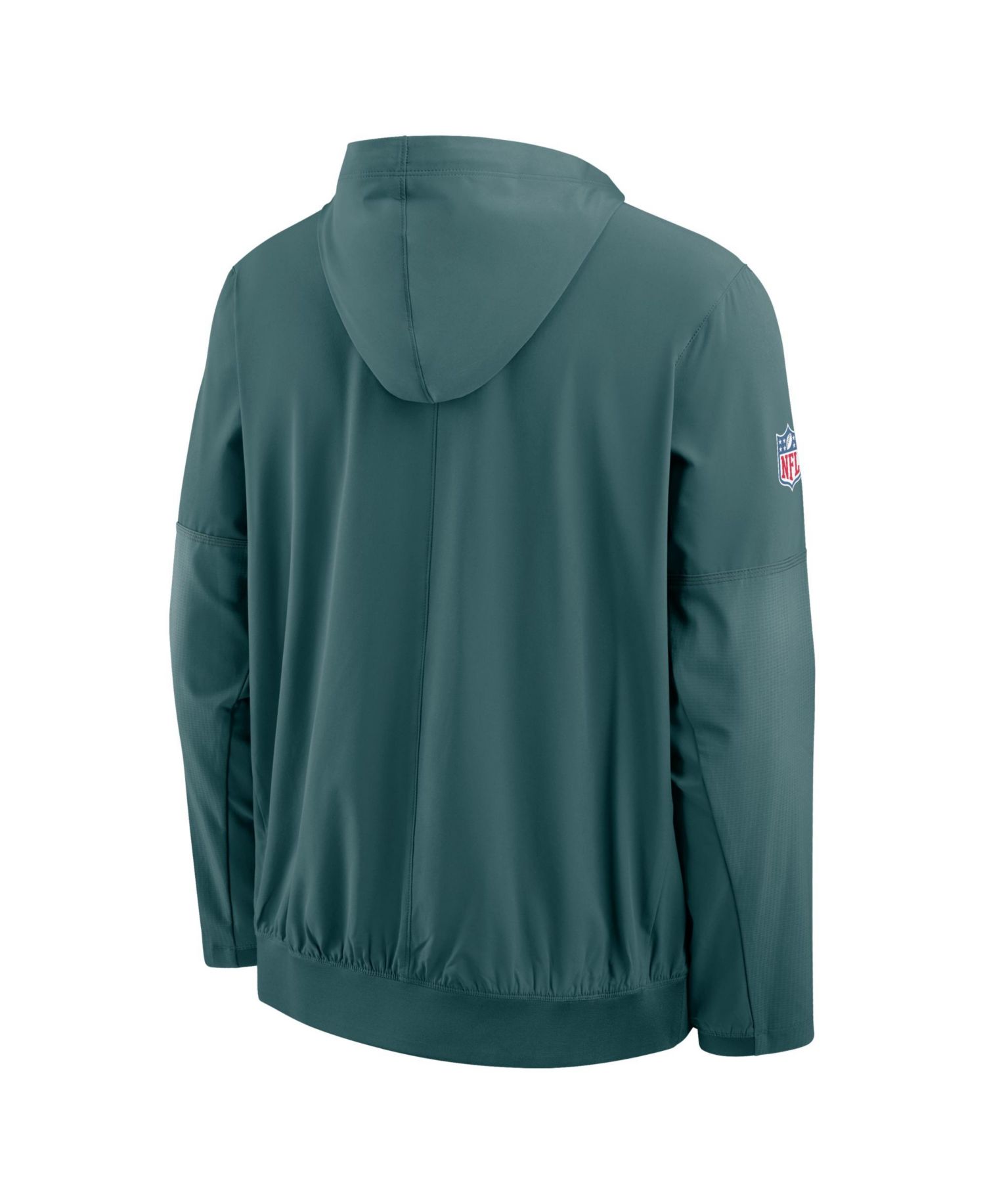 Men's Midnight Green Philadelphia Eagles Sideline Logo Glory Anorak Half-Zip Hoodie
