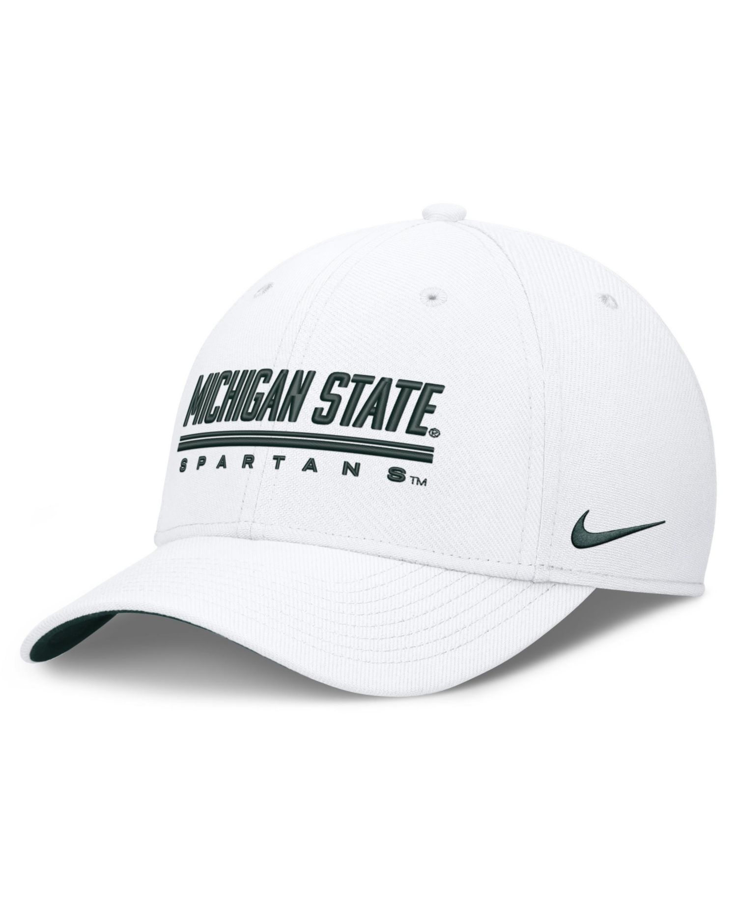 Men's White Michigan State Spartans Game Day Rise Swooshflex Hat