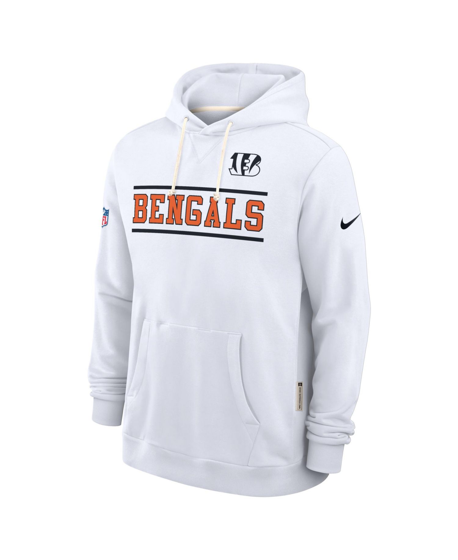 Men's White Cincinnati Bengals Standard Issue Replay Officials Alternate Dri-FIT Hoodie