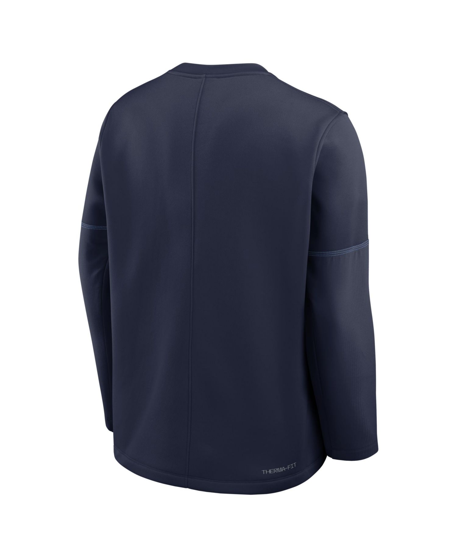 Men's Navy North Carolina Tar Heels 2026 Sideline Coaches Therma-FIT Long Sleeve T-Shirt