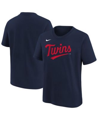 Big Boys and Girls Navy Minnesota Twins Wordmark T-Shirt