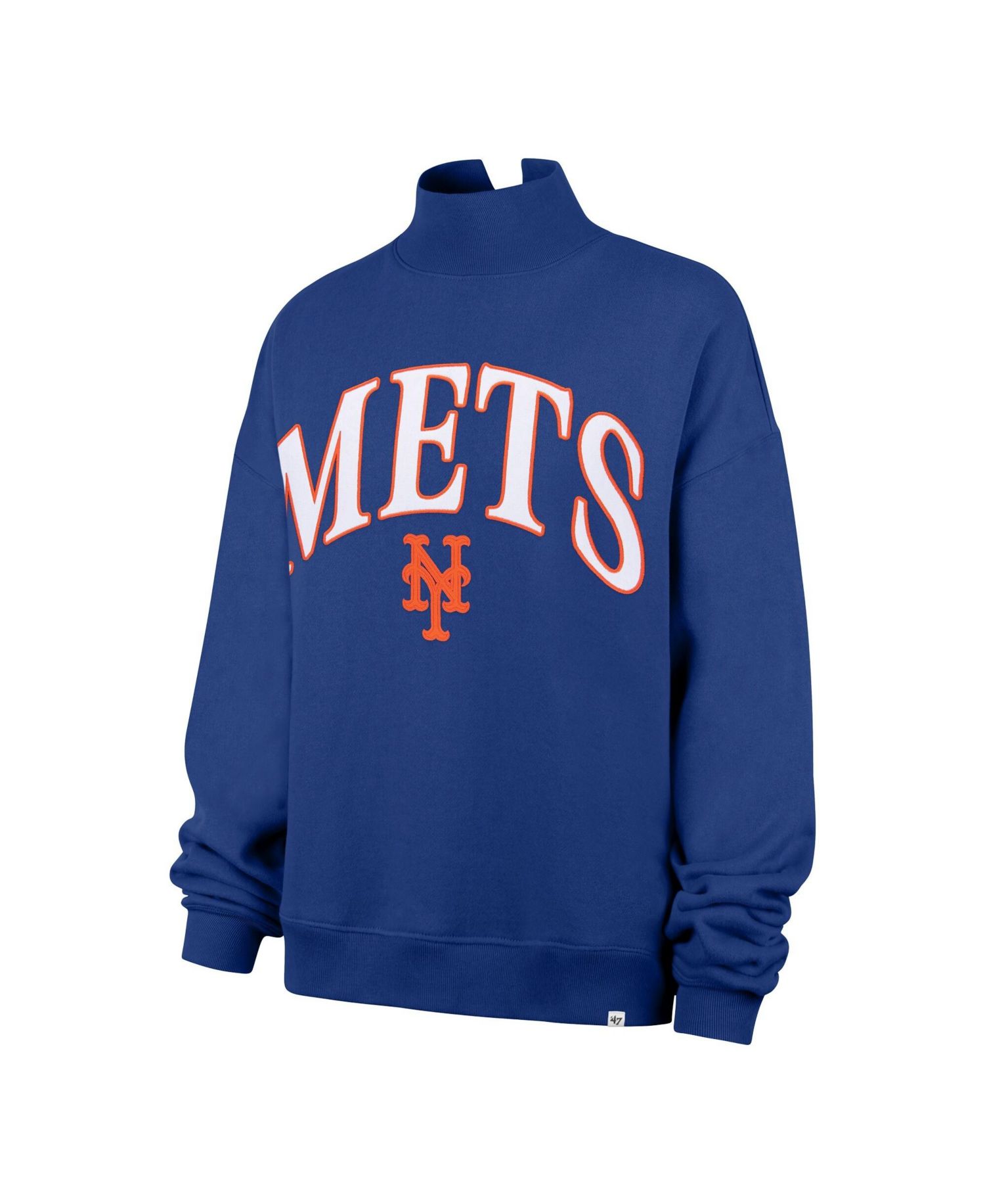 Women's Royal New York Mets Oversized Vantage Mock Neck Sweatshirt