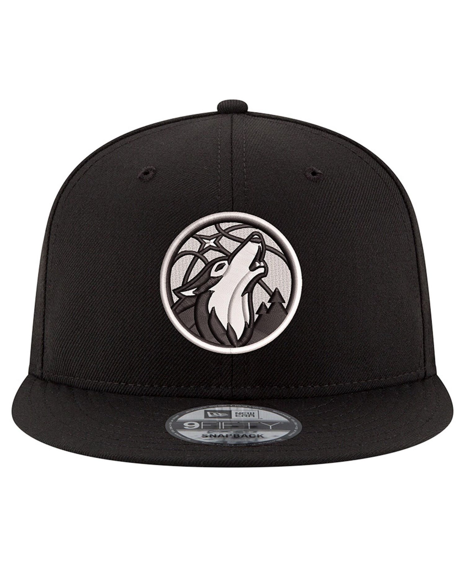 Men's Black/White Minnesota Timberwolves 9FIFTY Snapback Hat