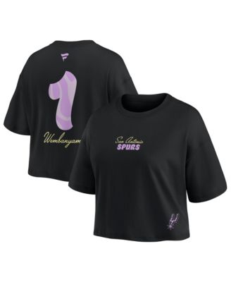 Women's Victor Wembanyama San Antonio Spurs Cropped Crewneck Top
