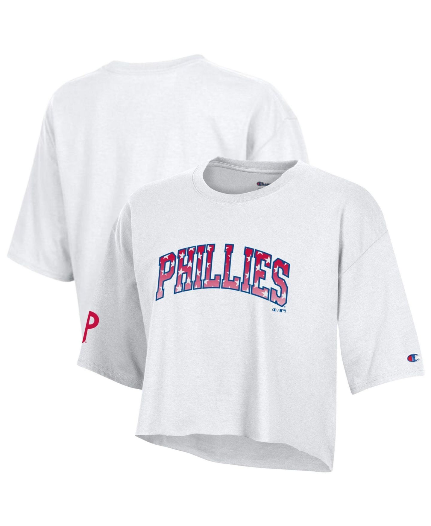 Женская футболка Champion Philadelphia Phillies Boyfriend Cropped — фото 1