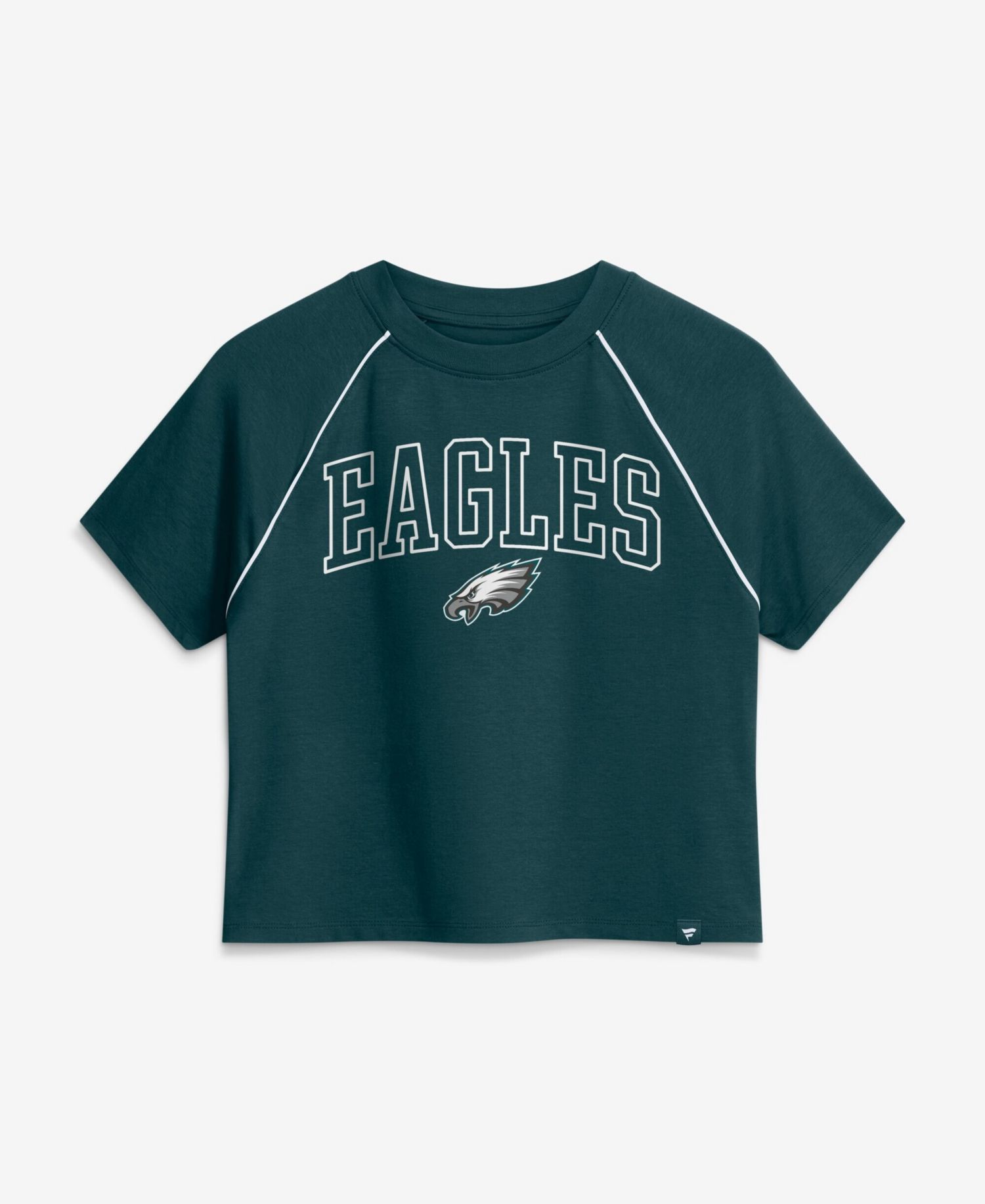 Women's Philadelphia Eagles Offensive Scheme Cropped Raglan Crewneck T-Shirt