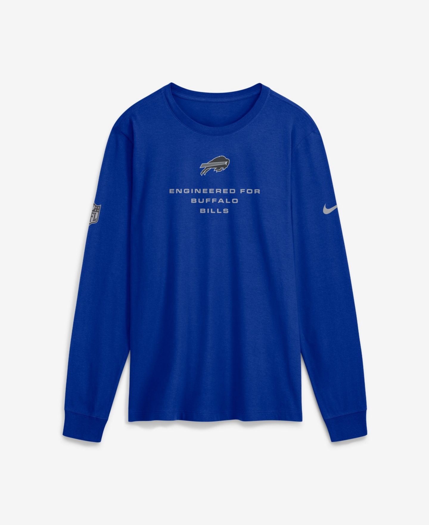 Мужская футболка Nike Royal Buffalo Bills Sideline Bold Arch Star Dri-FIT Long Sleeve — фото 1