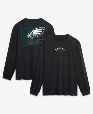 Men's Black Philadelphia Eagles Relaxed Fullback Drive Long Sleeve Fashion T-Shirt