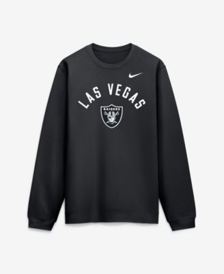 Men's Black Las Vegas Raiders Defensive Leader Club Fleece Pullover Sweatshirt