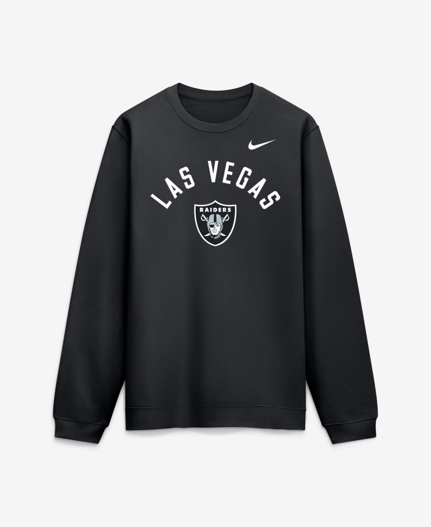Men's Black Las Vegas Raiders Defensive Leader Club Fleece Pullover Sweatshirt
