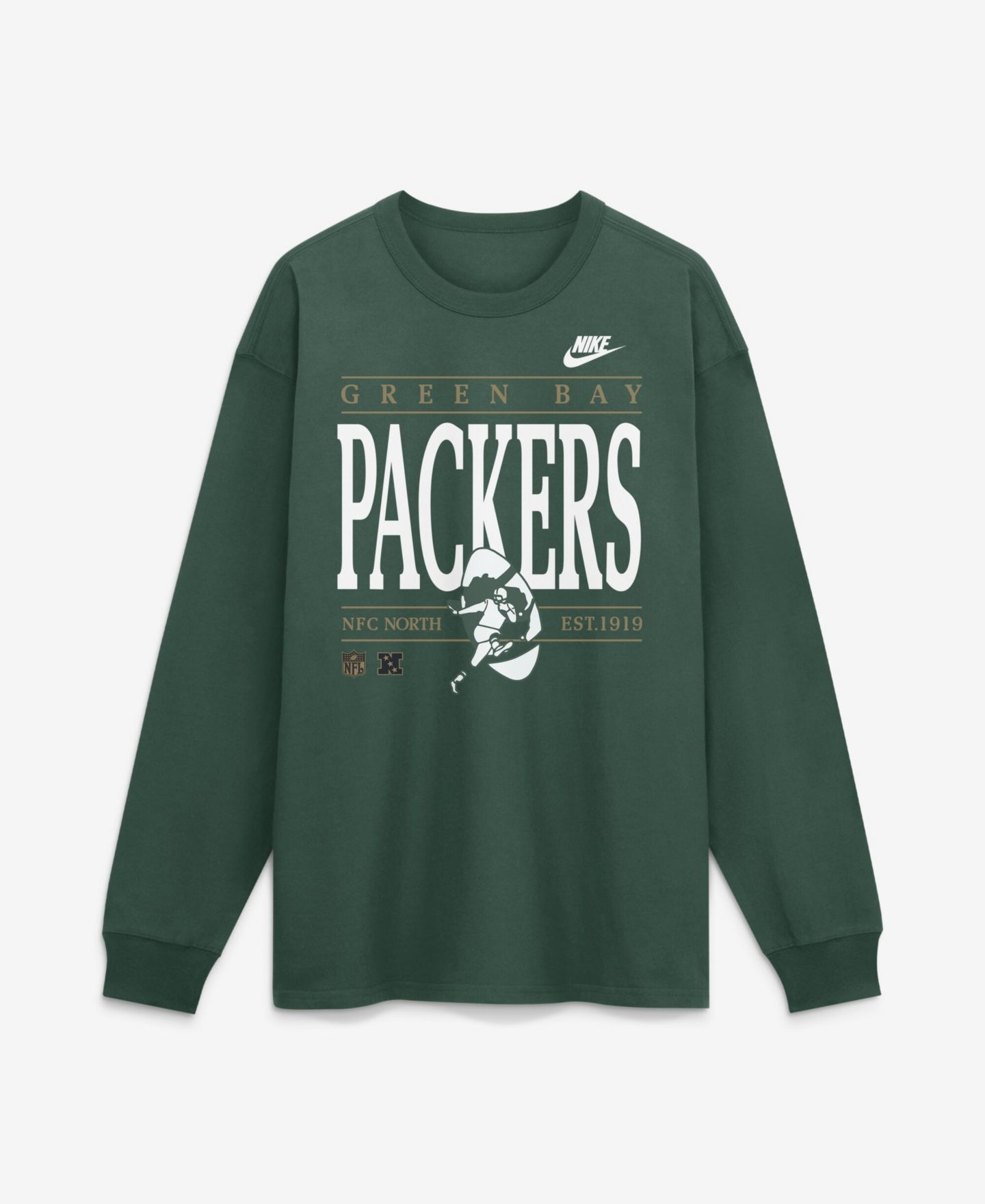 Мужская футболка Nike Green Bay Packers Red Zone Long Sleeve Max90 — фото 1