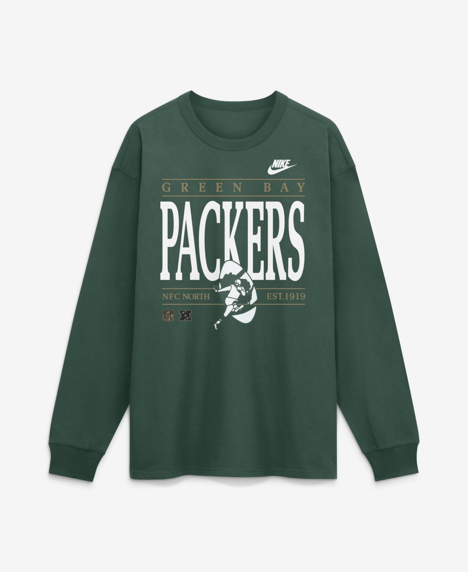 Men's Green Bay Packers Red Zone Long Sleeve Max90 T-Shirt