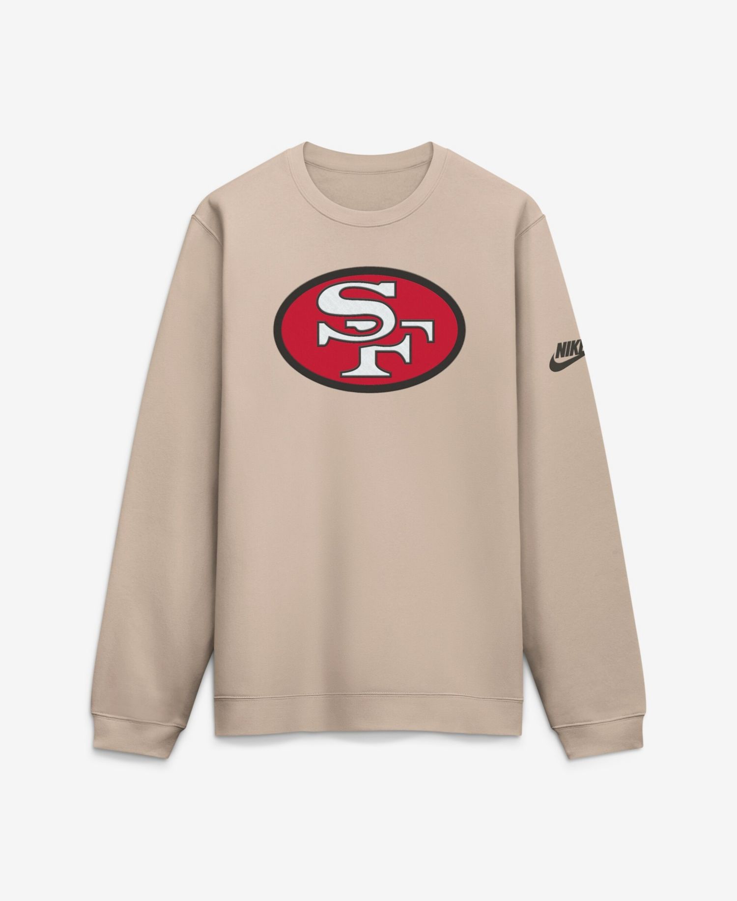 Men's Sand San Francisco 49ers I-Formation Rewind Club Crew Sweatshirt
