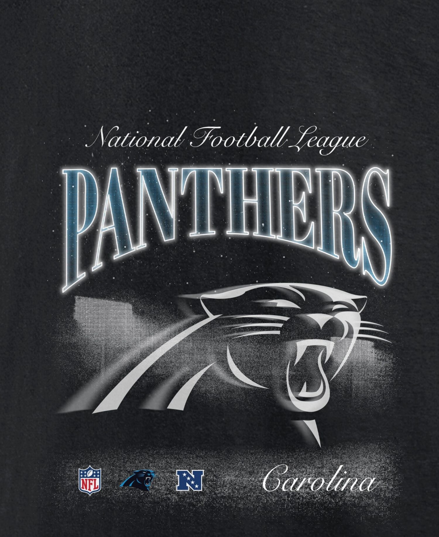 Men's Black Carolina Panthers Nightfall Long Sleeve Fleece Hoodie