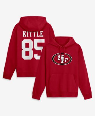 Men's George Kittle Scarlet San Francisco 49ers Name & Number Hoodie