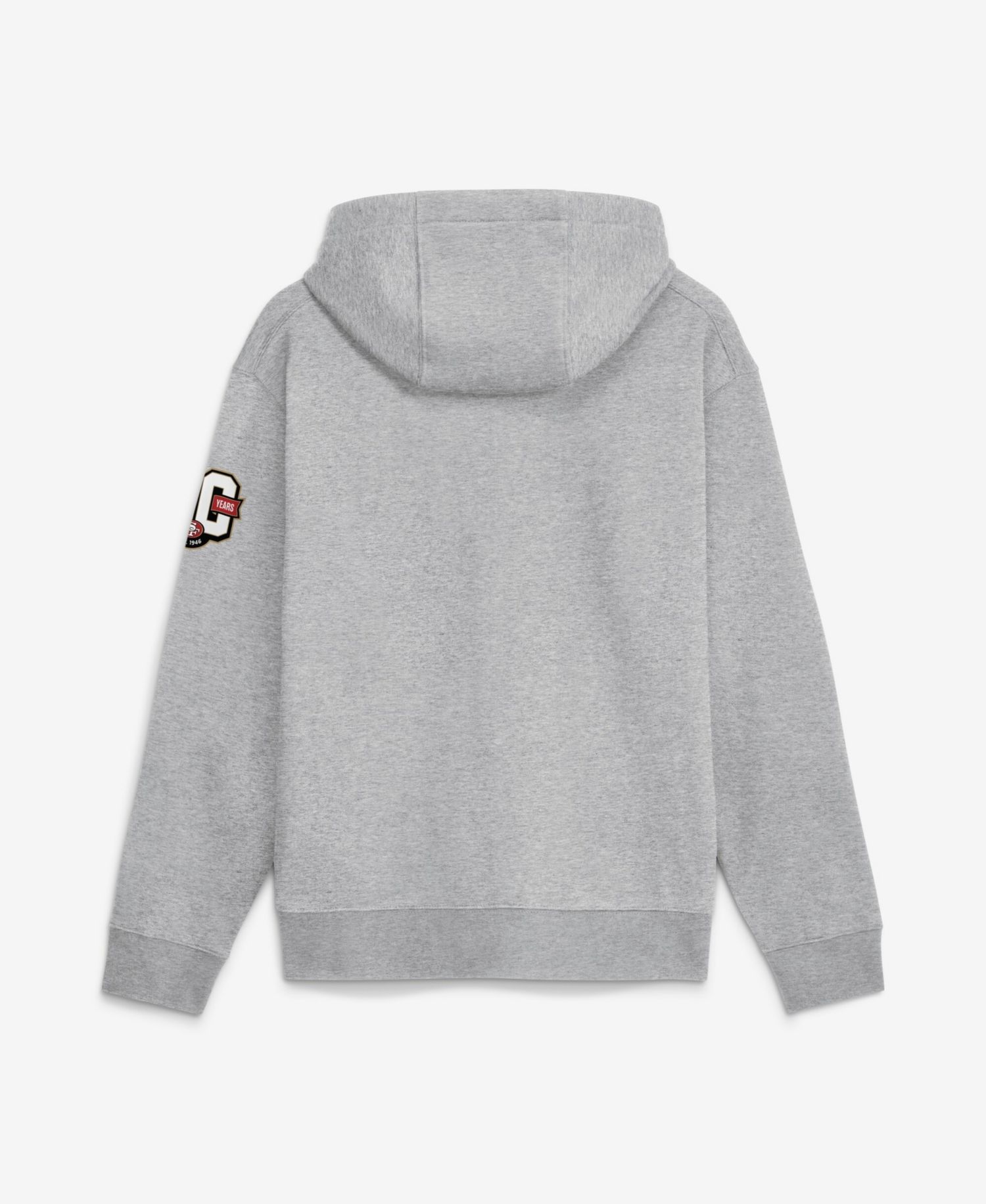 Men's Heather Gray San Francisco 49ers 80th Anniversary Showdown Club Fleece Hoodie