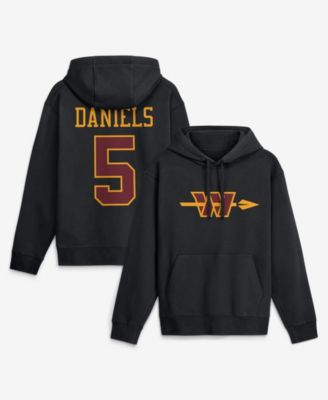 Men's Jayden Daniels Black Washington Commanders Name & Number Hoodie