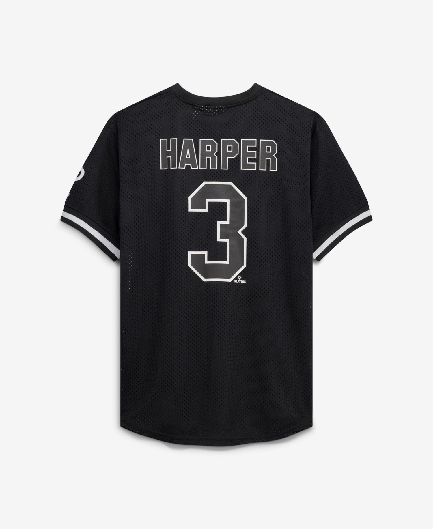 Men's Bryce Harper Black/White Philadelphia Phillies Big & Tall Heavyweight Mesh Jersey