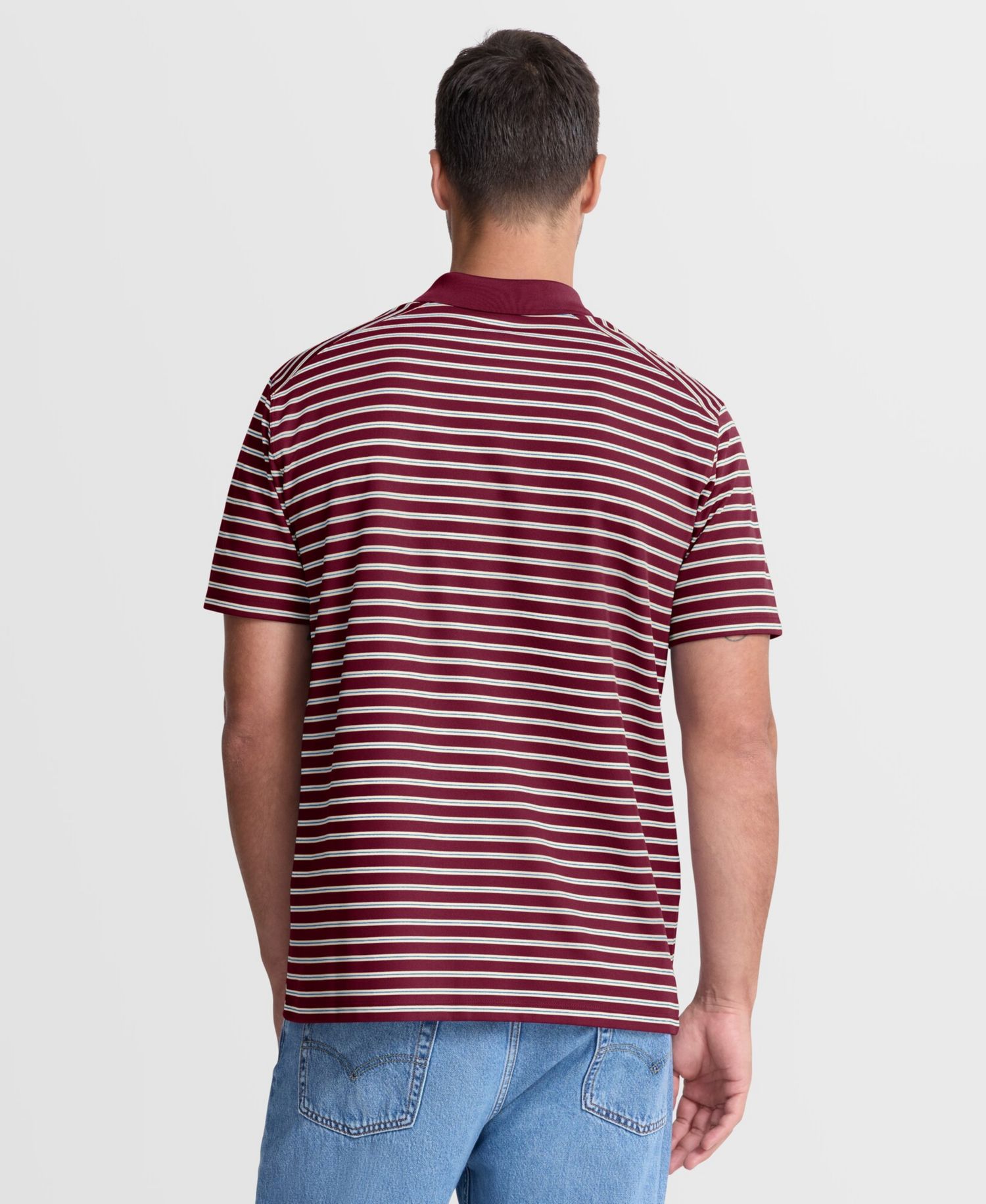 Men's Maroon Philadelphia Phillies Cooperstown Collection Dri-FIT Victory Striped Polo Shirt