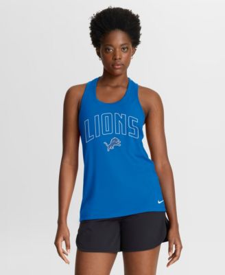 Women's Blue Detroit Lions Primetime Tri-Blend Dri-FIT Tank Top