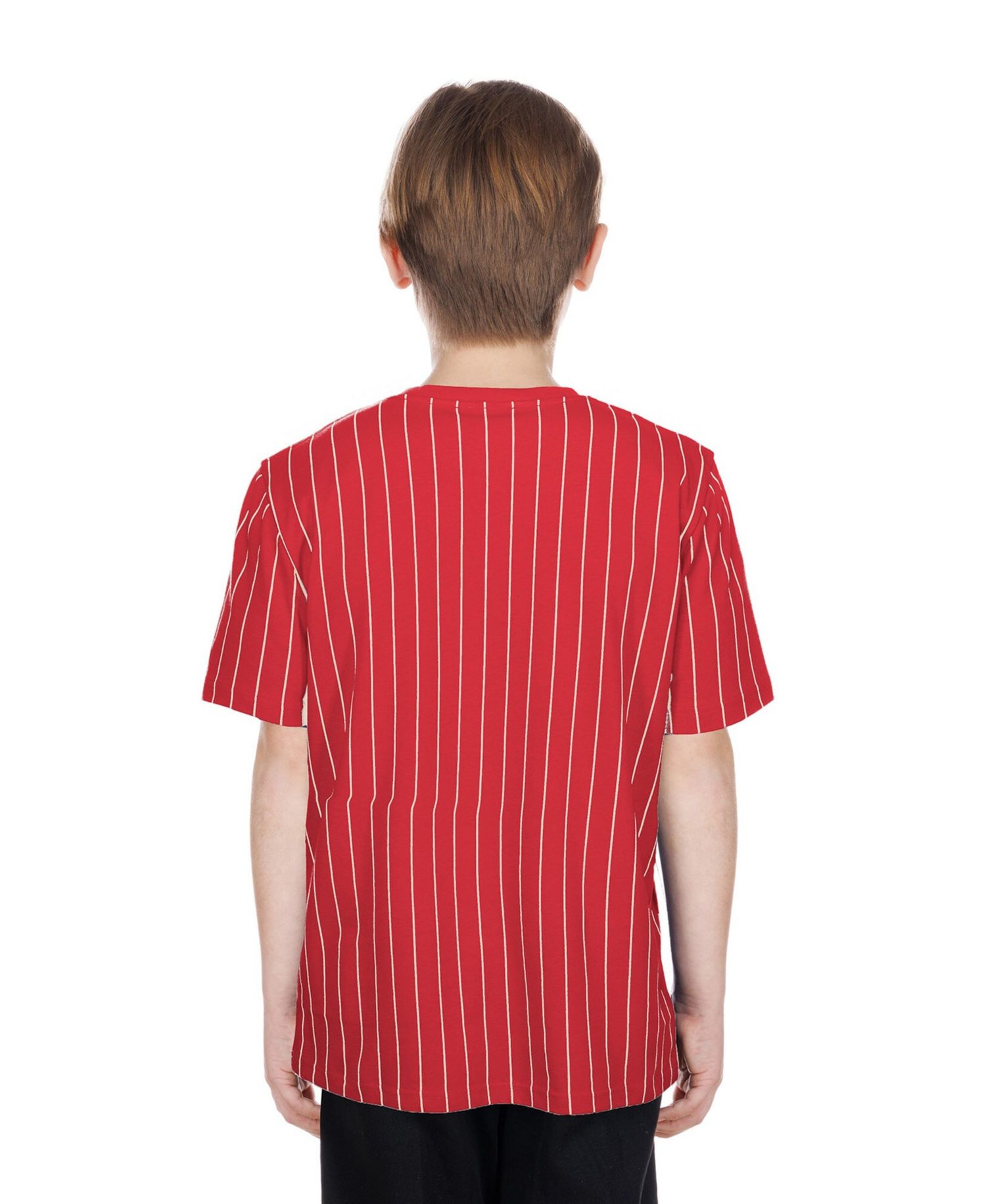 Big Boys and Girls Red Texas Rangers 2026 City Connect Pinstripe T-Shirt