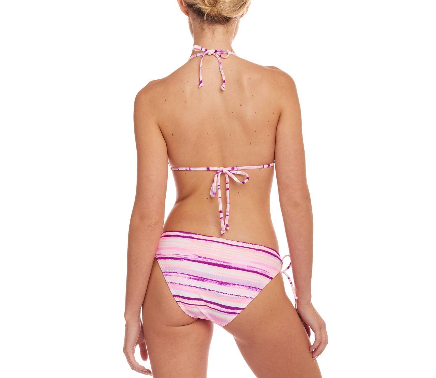 Women's Printed Crochet Triangle Bikini Top