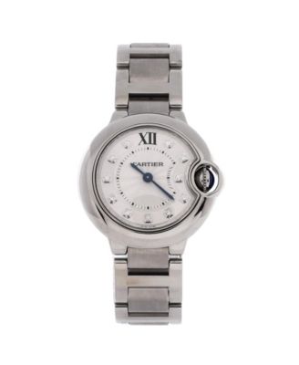 Ballon Bleu de Cartier Quartz Watch in Stainless Steel with Diamond Markers 28mm