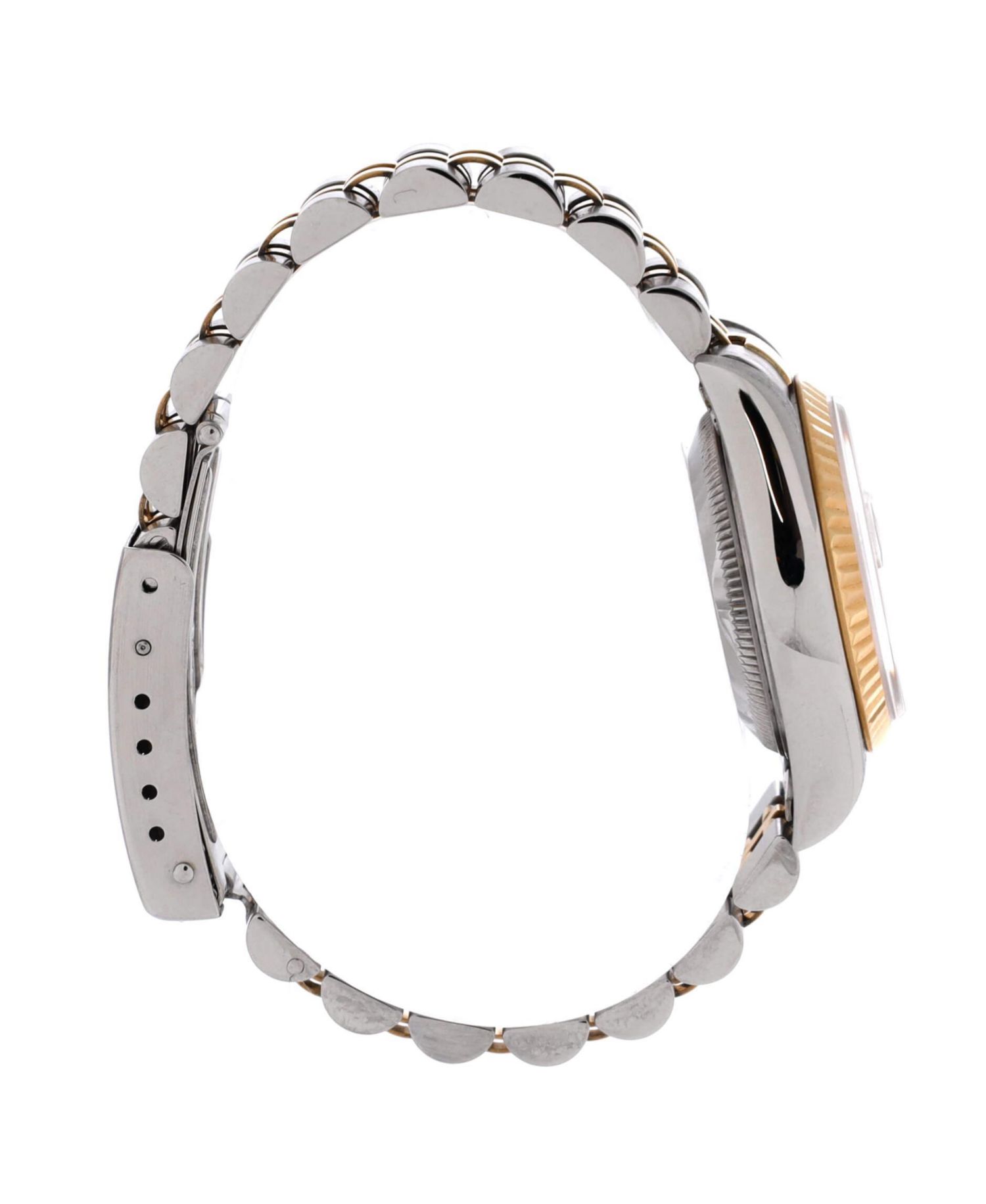 Oyster Perpetual Datejust Automatic Watch in Stainless Steel and Gold with Diamond Markers 26mm