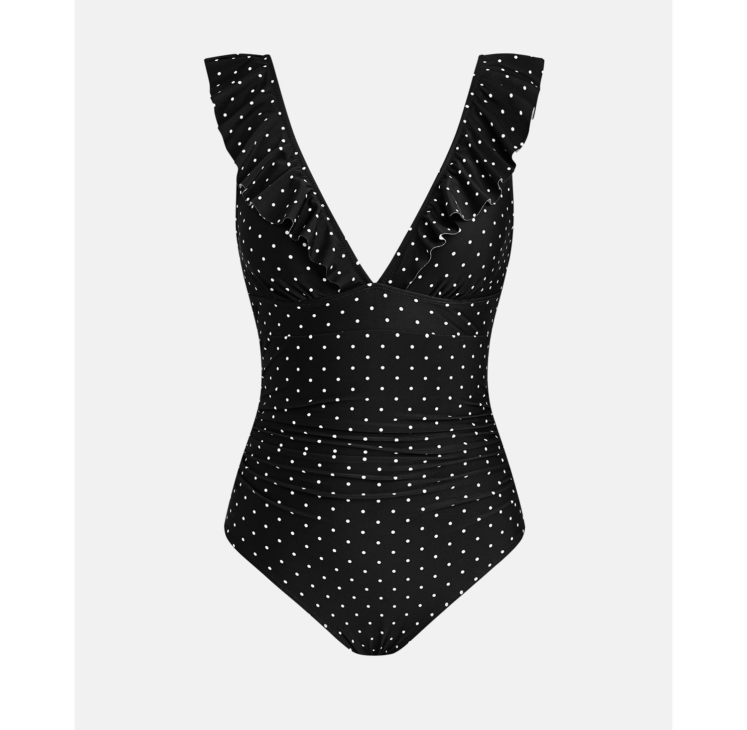 Women's Ruffled Lace Up One Piece Swimsuits