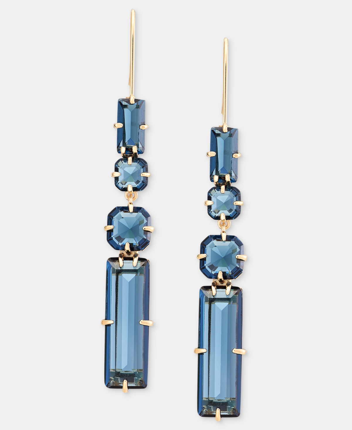 Lauren Ralph Lauren Women's Glass Crystal Baguette Linear Drop Earrings
