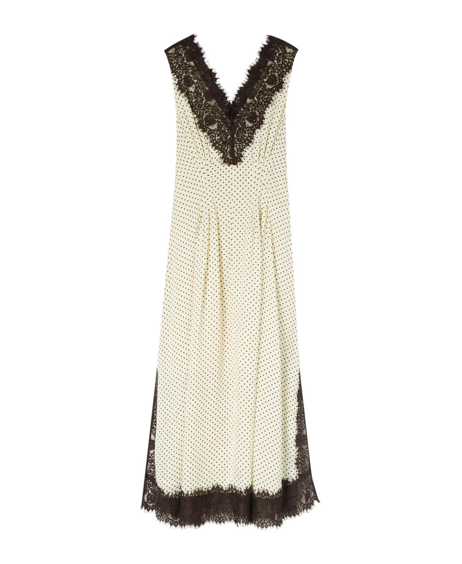 Women's Spot-Print V-Neck A-Line Midi Dress
