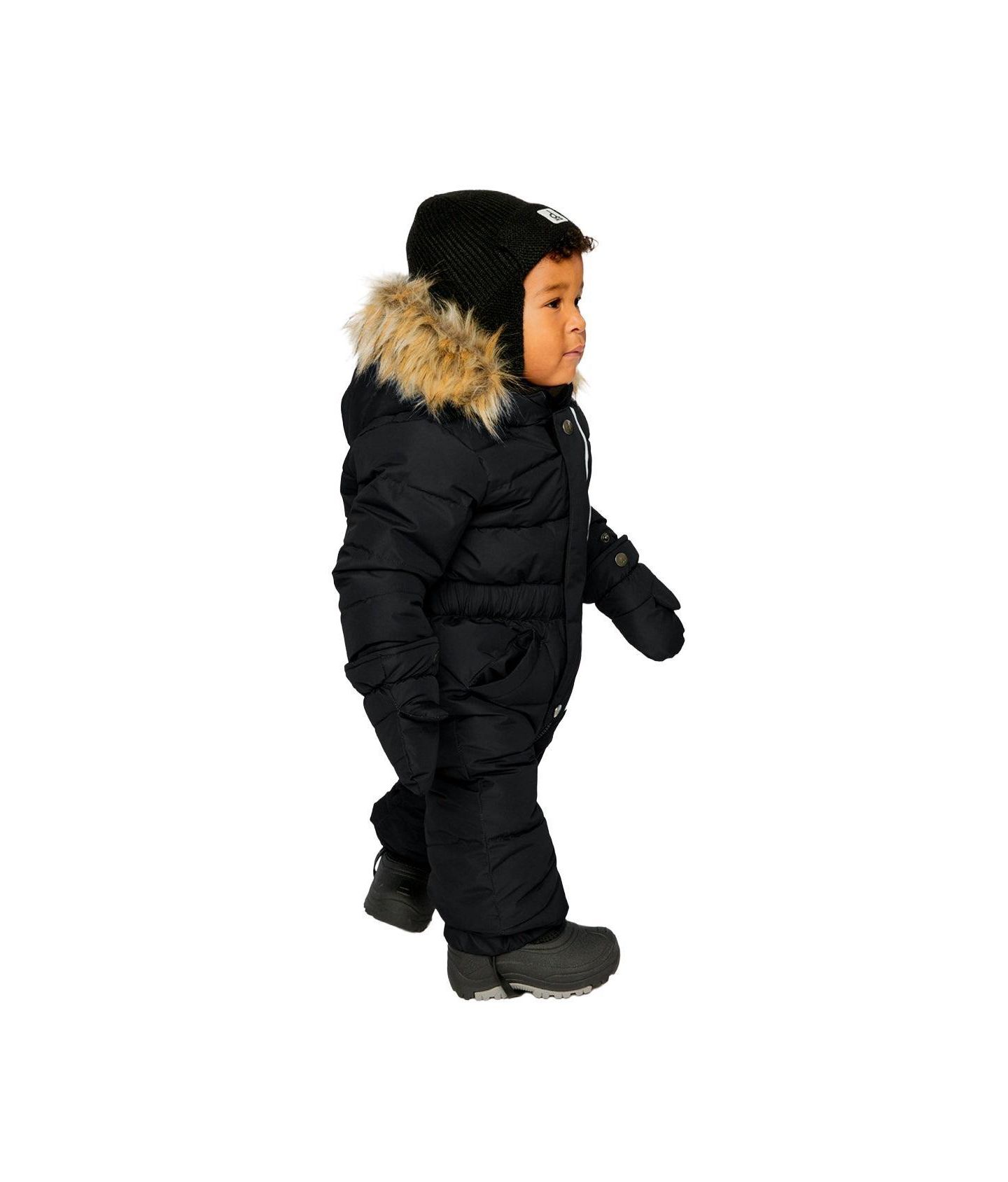 Комбинезон Deux par Deux ( 6M to 24M) Unisex Original One Piece Puffy Snowsuit with Removable Mittens and Boots для мальчиков-малышей, цвет: Чёрный — фото 3