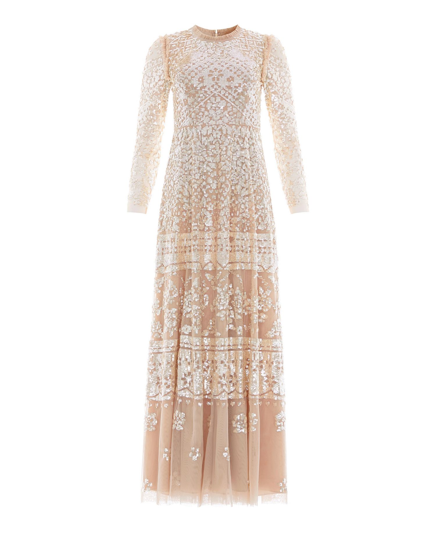 Women's Aurora Sequin Long-Sleeve Gown