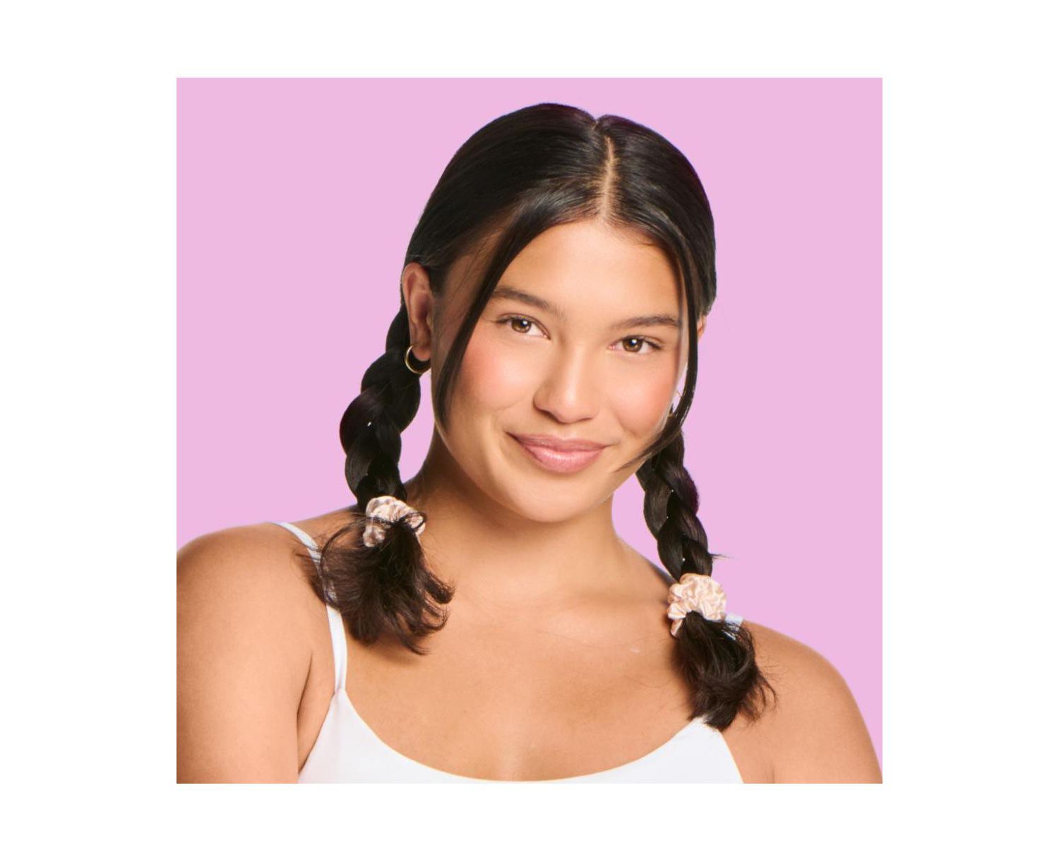 Slim Satin Hair Scrunchies Soft, No Breakage Scrunchies Perfect for Fine Hair and Bedtime Wear 6 Pack