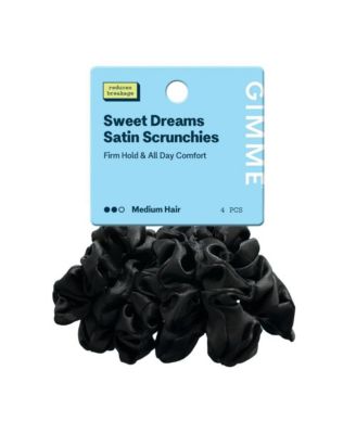 Medium Satin Scrunchies  Soft, No Breakage Scrunchies Perfect for Medium Hair and Bedtime Wear 4 Pack