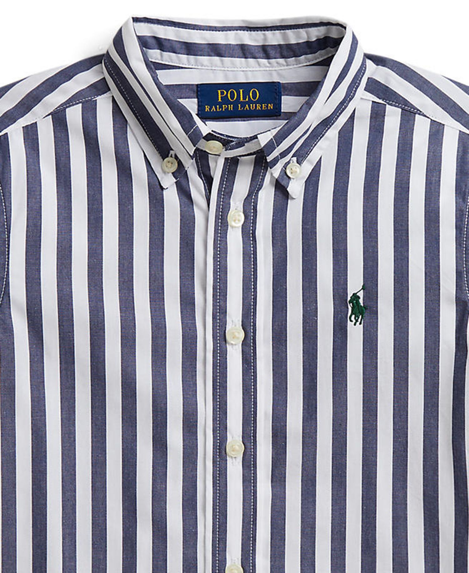 Boys' 2T-7 Striped Cotton Poplin Shirt