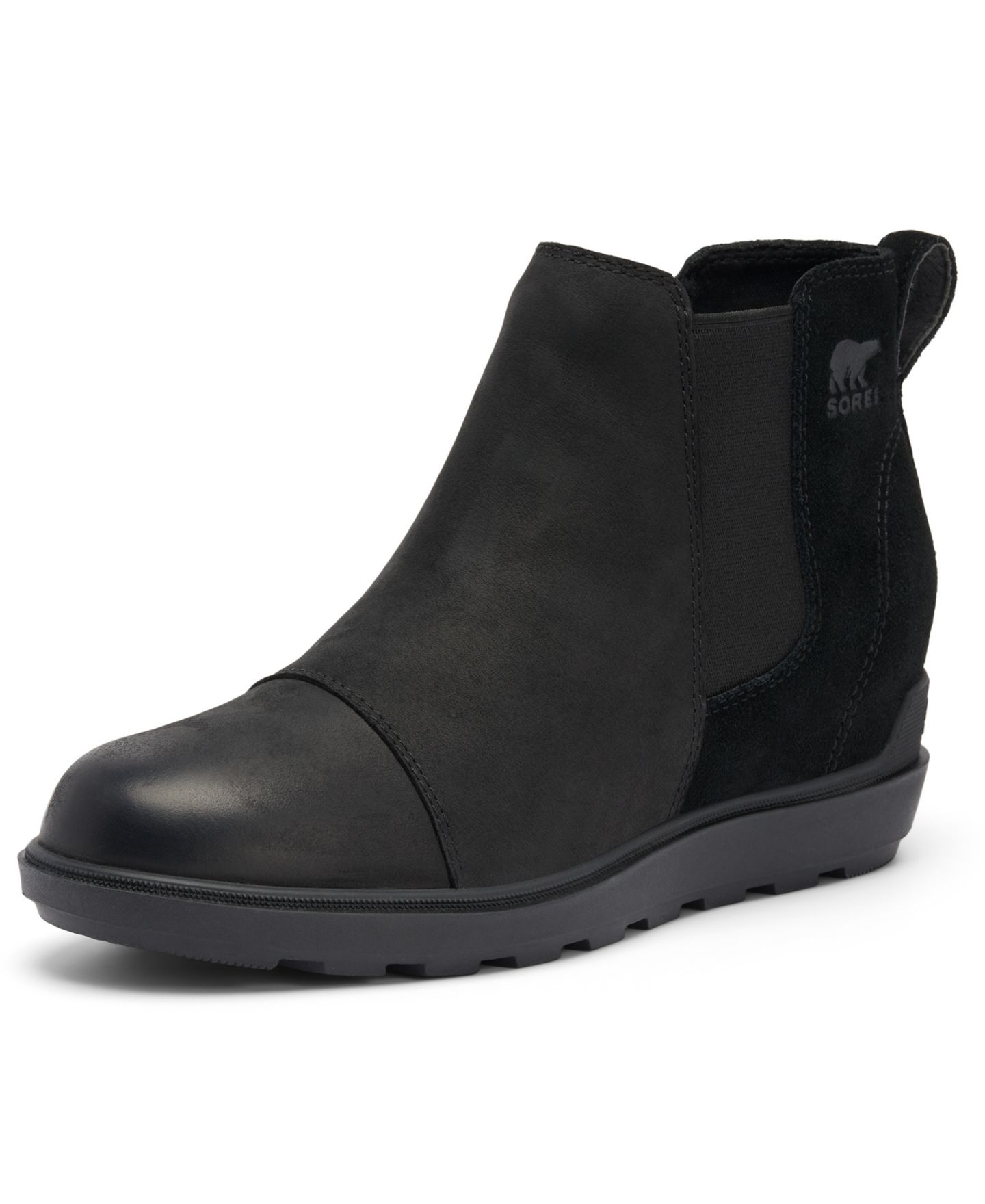 Женские ботинки Sorel Evie II Chelsea Slip-On Booties, цвет: Чёрный морской — фото 10