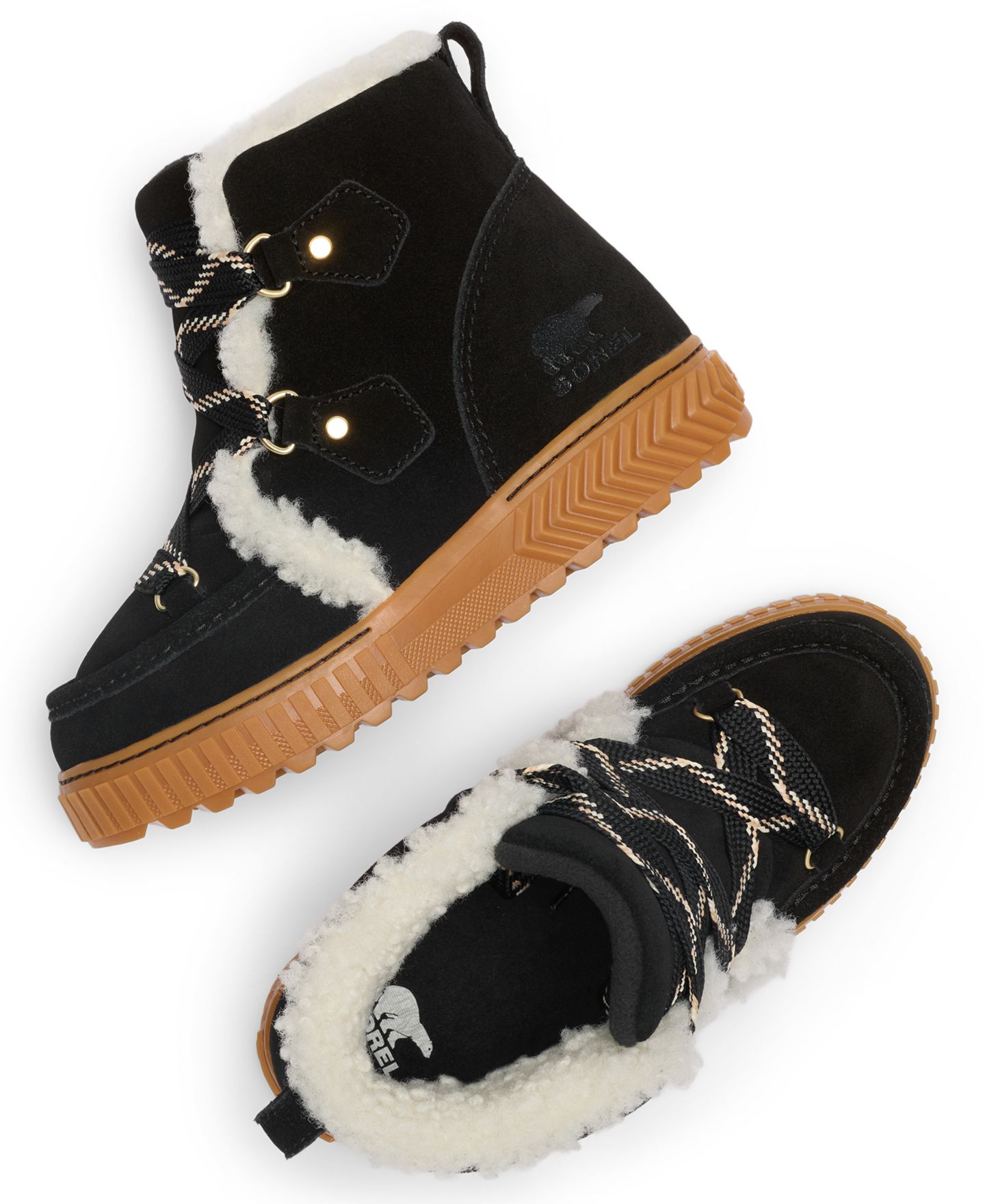 Женские ботинки Sorel Ona Ave Alpine Plus Waterproof Lace-Up, цвет: Чёрный / Карамельный — фото 6