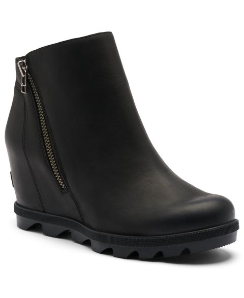Женские ботинки Sorel Joan Rhapsody Zipper Wedge Booties, цвет: Чёрный