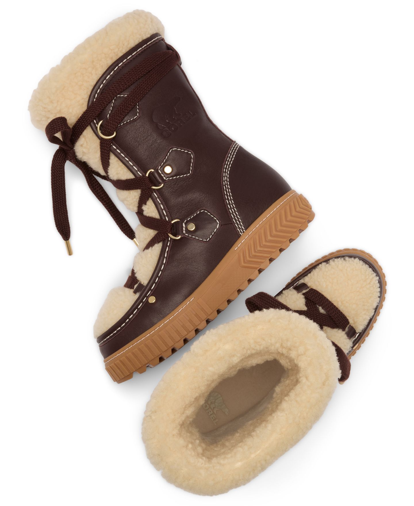 Женские ботинки Sorel Ona Ave Alpine LX Tall, цвет: Красный / Карамельный — фото 10