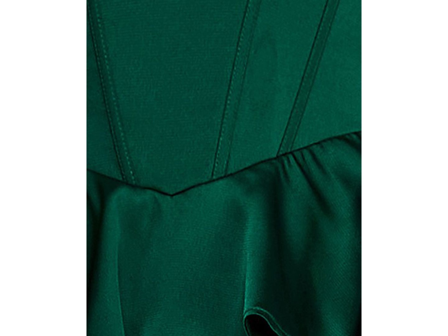 Женское платье B Darlin Juniors' Satin Corset Tiered Dress with Tie Straps, цвет: Тёмно-зелёный — фото 6
