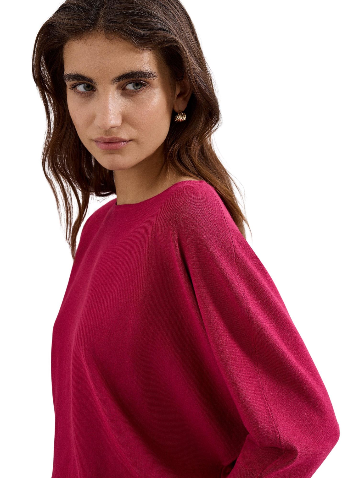 Women's Cristine Boat Neck Draped Knit Jumper