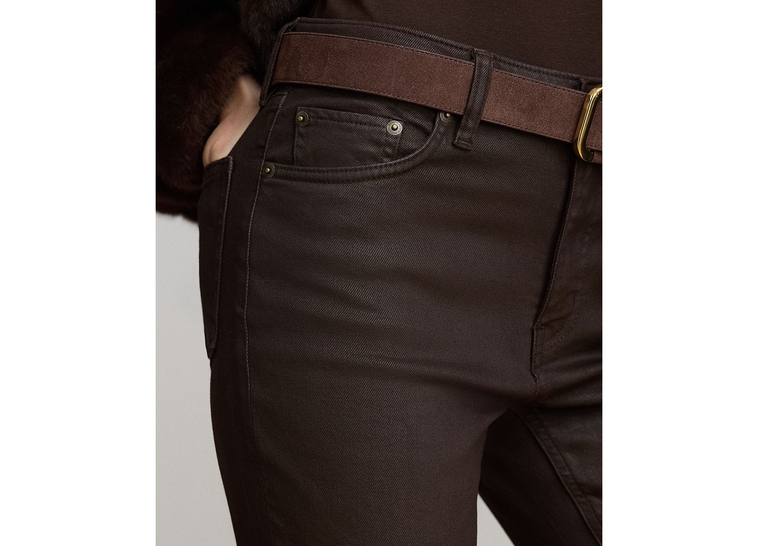 Women's High-Rise Bootcut Coated Jeans