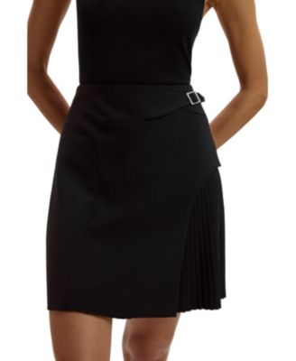 Women's High-Waisted Pleated Mini Skirt