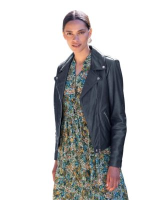 Womens Leather Biker Jacket