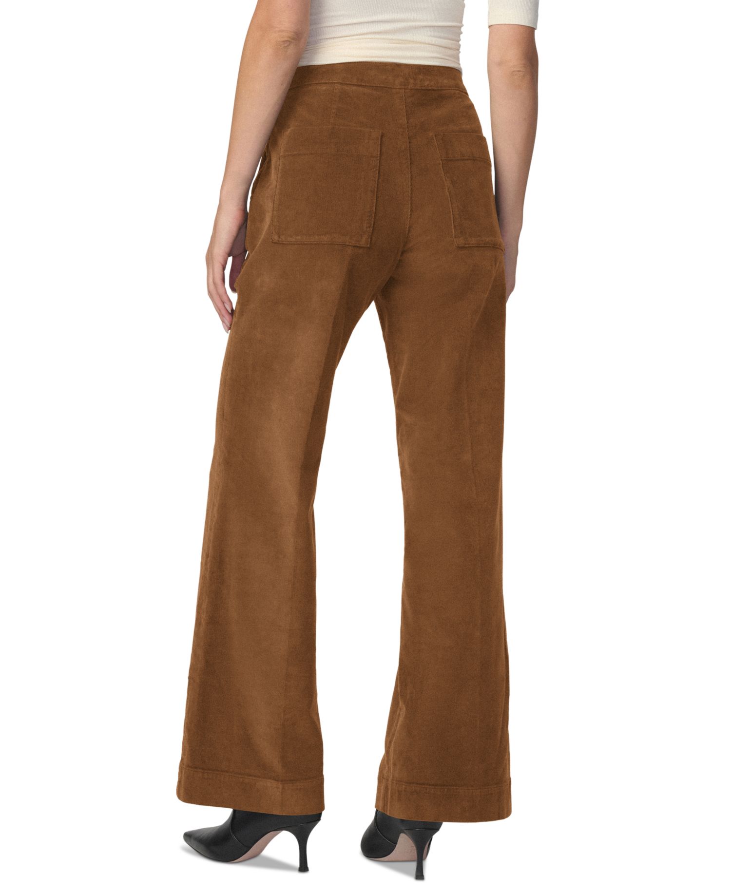 Women's The Side Zip Wide-Leg Corduroy High-Rise Pants