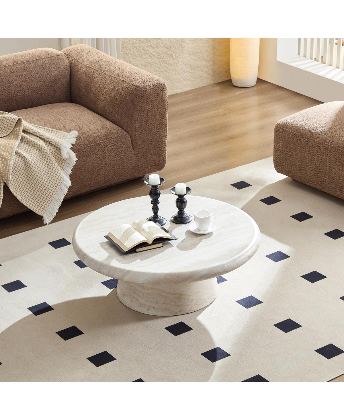 Streamdale Furniture Modern Round Coffee Table, Perfect for Living Room Decor, Assembly Required