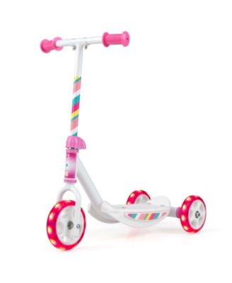 Kids Kick Scooter with Light-Up Wheels and Wide Deck