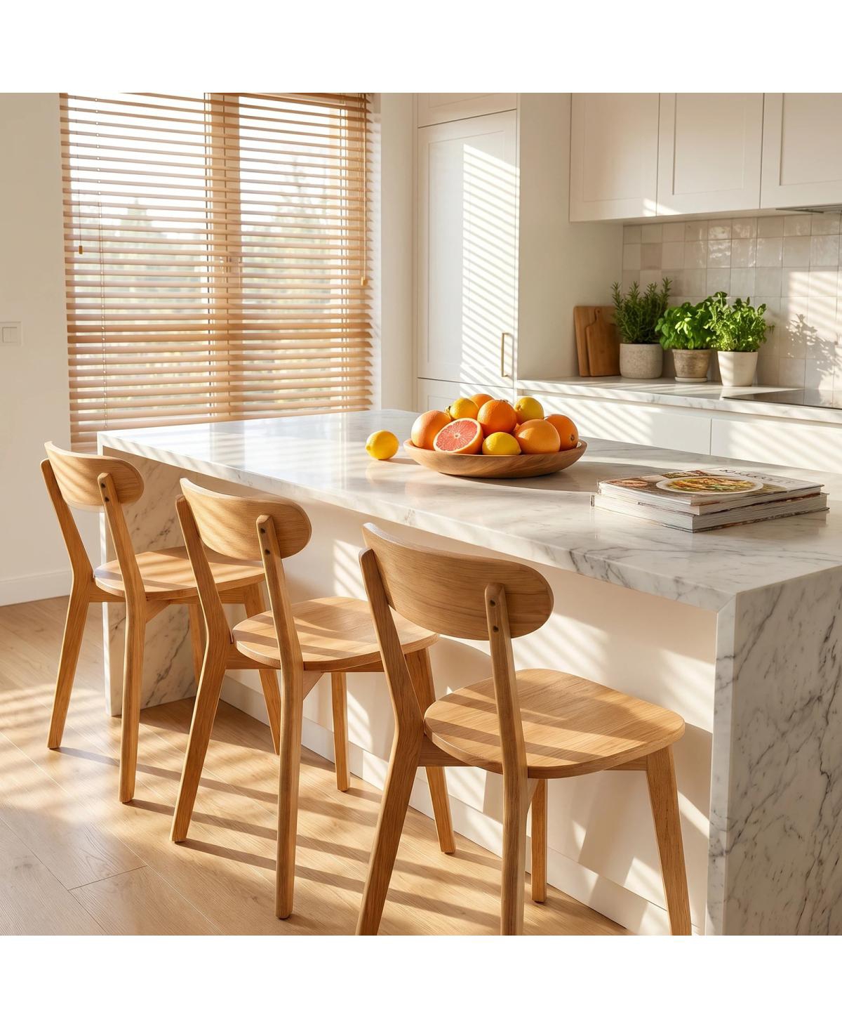 Streamdale Furniture Ergonomic Solid Wood Dining Chairs with Stable Reinforced Design