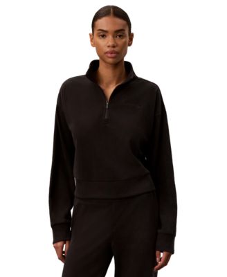 Women's Icon Sport Waffle-Knit Quarter-Zip Sweatshirt